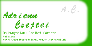 adrienn csejtei business card